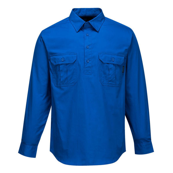 MC903-AdelaideShirt-Long Sleeve-Light Weight-CobaltBlue