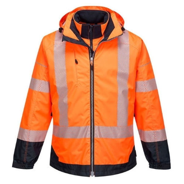 T434-PW3-Hi-Vis-Breathable-Jacket-Orange-Navy