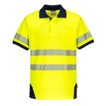 T182-PW3-Hi-Vis-Polo-Shirt-Yellow-Navy