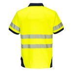 T182-PW3-Hi-Vis-Polo-Shirt-Yellow-Navy-Back