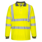 S277-Hi-Vis-Long-Sleeved-Polo-Yellow