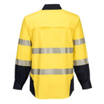 PW372-PW3-Shirt-Yellow-Navy-Back