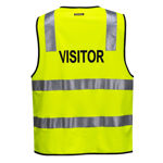 MZ106 -Visitor-Zip-Vest-DN-Yellow-Back