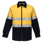 MW028-Wool-Blend-Bluey-Jacket-Yellow-Navy-Blue