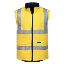 MV278-100%Cotton-Reversible-Vest-Yellow