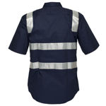 MS909-Brisbane-Shirt-Short-Sleeve-Regular-Weight-Navy-Blue-Back