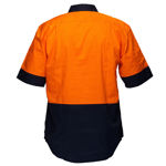MS902-Hi-Vis-Two-Tone-Regular-Weight-Short-Sleeve-Shirt-Orange-Navy-Back