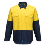 MS901-Hi-Vis-Two-Tone-Regular-Weight-Long-Sleeve-Shirt-Yellow-Navy