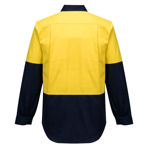 MS901-Hi-Vis-Two-Tone-Regular-Weight-Long-Sleeve-Shirt-Yellow-Navy-Back