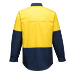 MS801-Hi-Vis-Two-Tone-Lightweight-Long-Sleeve-Shirt-Yellow-Navy-Back