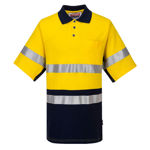 MP618-Short-Sleeve-Cotton-Pique-Polo-with-Tape-Yellow-Navy