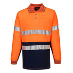 MP313-Long-Sleeve-Cotton-Comfort-Polo-with-Tape-Orange-Navy