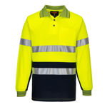 MP313-Long-Sleeve-Cotton-Comfort-Polo-with-Tape-Yellow-Navy