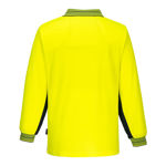 MP213-Long-Sleeve-Cotton-Comfort-Polo-Yellow-Navy-Back