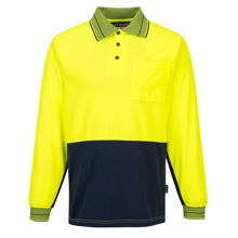 MP113-Long-Sleeve-Micro-Mesh-Polo-Yellow-Navy