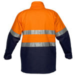 MJ998-Hume-100%-Cotton-Drill-Jacket-Orange-Navy-Back