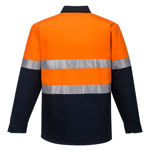 MJ987-Quilt-Padded-Cotton-Drill-Jacket-Orange-Navy-Back