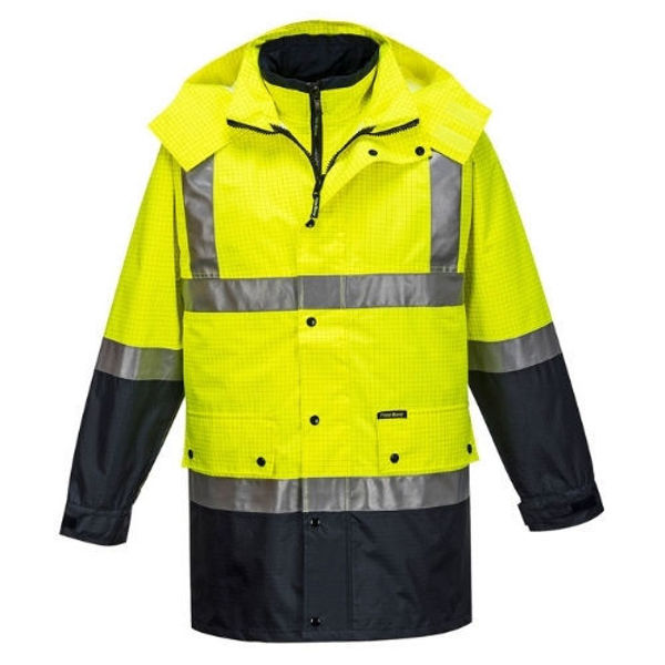 MJ887-Mackay-Anti-Static-4-in-1-Jacket-Yellow-Navy