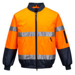 MJ504-Hi-Vis-Bomber-Jacket-with-Tape-Orange-Navy