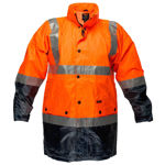 MJ306-Eyre-Lightweight-Hi-Vis-Rain-Jacket-with-Tape-Orange-Navy