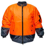 MJ304-Hi-Vis-Bomber-Jacket-Orange-Navy