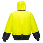 MJ304-Hi-Vis-Bomber-Jacket-Yellow-Navy-Back