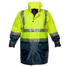 MJ208-Fleece-Lined-Rain-Jacket-Yellow-Navy