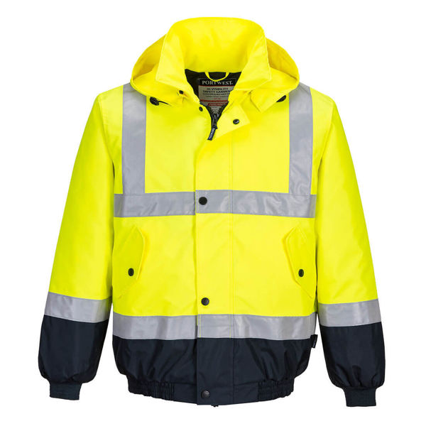 MJ204-Hi-Vis-Flying-Jacket-Yellow-Navy