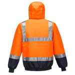 MJ204-Hi-Vis-Flying-Jacket-Orange-Navy-Back