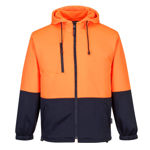 MH317-Water-Repellent-Brush-Fleece-Hoodie-Orange-Navy