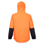  MH317-Water-Repellent-Brush-Fleece-Hoodie-Orange-Navy-Back