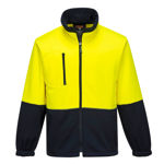 MH315-Water-Repellent-Brush-Fleece-Jacket-Yellow-Navy