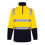 MF615-Cotton-Brush-Fleece-Jumper-with-Tape-Yellow