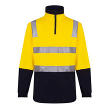 MF615-Cotton-Brush-Fleece-Jumper-with-Tape-Yellow