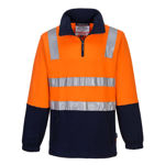 MF615-Cotton-Brush-Fleece-Jumper-with-Tape-Orange