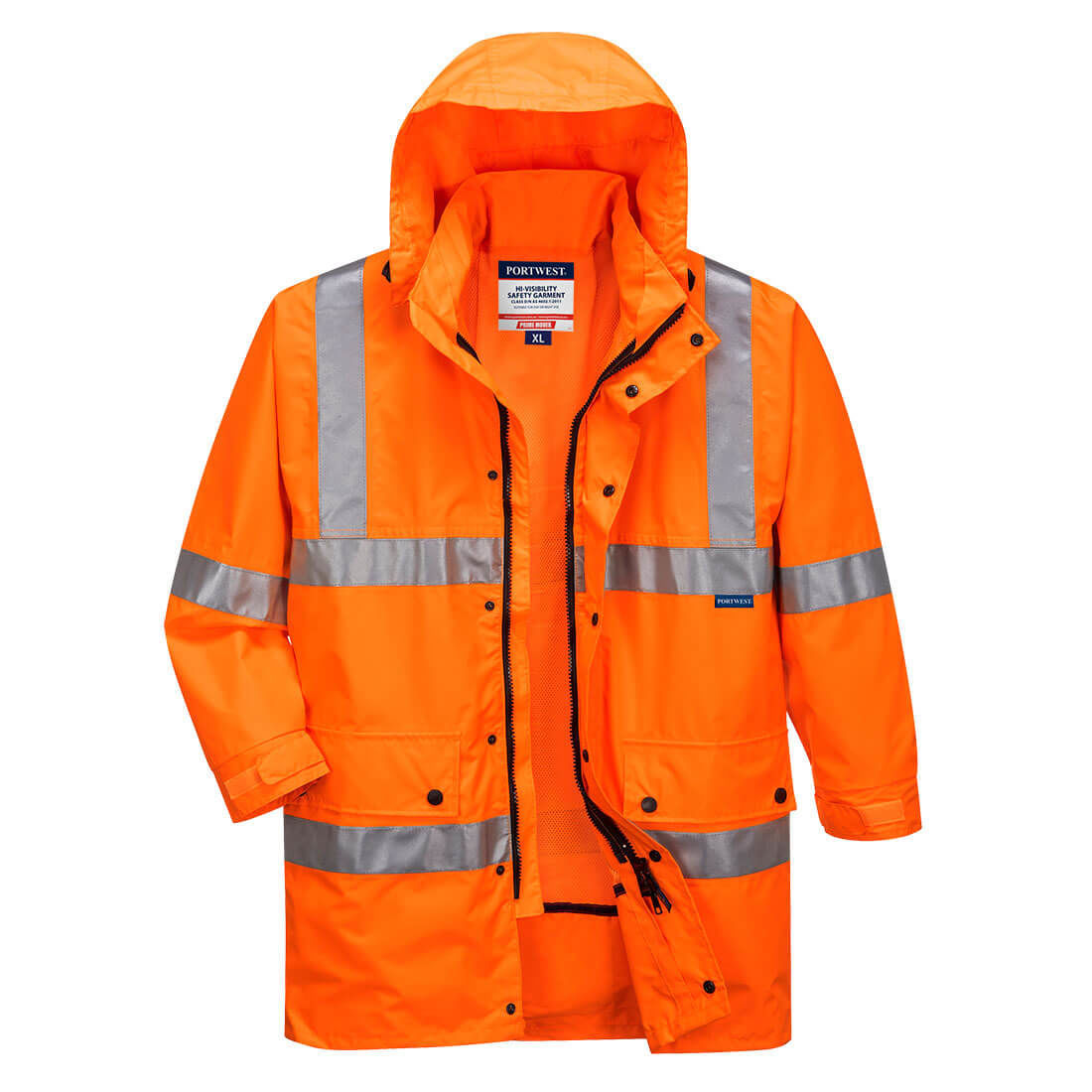 SALE Portwest Eyre Jacket Hi-Vis Day Or Night Lightweight Waterproof Work MJ306