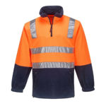 MF215-Polar-Fleece-Jumper-with-Tape-Orange-Navy