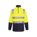 MF215-Polar-Fleece-Jumper-with-Tape-Yellow-Navy