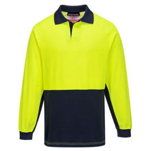 MF213-Long-Sleeve-Food-Industry-Cotton-Comfort-Polo-Yellow