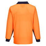 MF213-Long-Sleeve-Food-Industry-Cotton-Comfort-Polo-Orange-Back