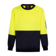 MF117-Crew-Neck-Single-Brush-Fleece-Jumper-Yellow