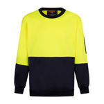 MF117-Crew-Neck-Single-Brush-Fleece-Jumper-Yellow