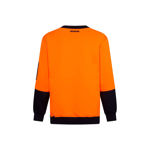 MF117-Crew-Neck-Single-Brush-Fleece-Jumper-Orange-Back