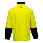 MF115-Polar-Fleece-Jumper-Yellow-Navy-Back