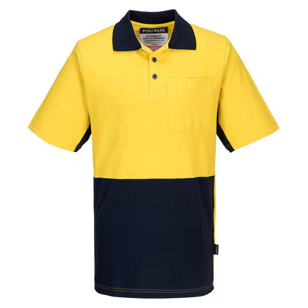 MD618-Short-Sleeve-Cotton-Pique-Polo-Yellow-Navy