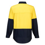 MC801-Hi-Vis-Two-Tone-Lightweight-LS-Shirt-Yellow-Navy-Back