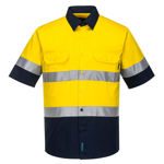 MA802-Hi-Vis-Two-Tone-Lightweight-Shirt-Yellow-Navy