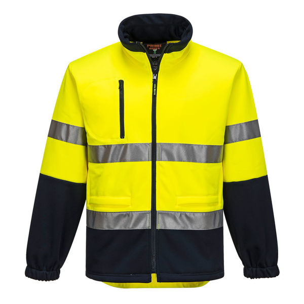 MA315-Water-Repellent-Brush-Fleece-Jacket-Yellow-Navy