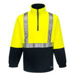 K8162-Utility-Polar-Fleece-Jumper-Yellow-Navy