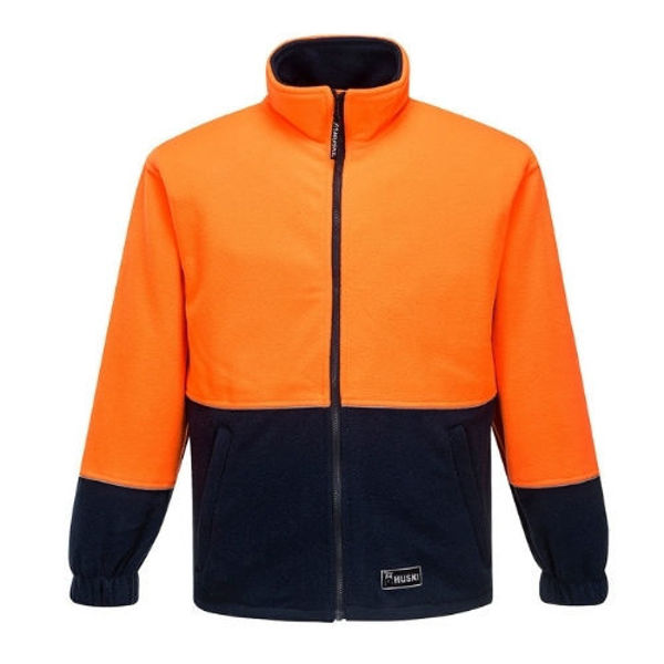 K8135-Asphalt-Polar-Fleece-Jacket-Orange-Navy